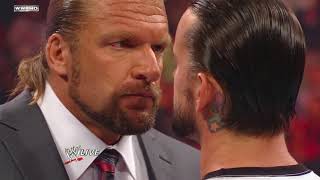 Tensions mount between CM Punk and Triple H Raw Aug 1 2011 [upl. by Innattirb]