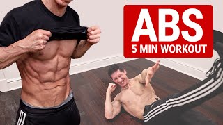 Quick Ab Workout  5 Minutes FOLLOW ALONG [upl. by Dnallor975]