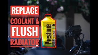 How to Change your Coolant and Flush Radiator  Prestone Coolant  Suzuki GSX S150 [upl. by Akinot]