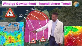 Gewitter amp Unwetterfront abends amp nachts Mittelfrist bringt bis Ende Juli StabilisierungsTrend [upl. by Htebharas]