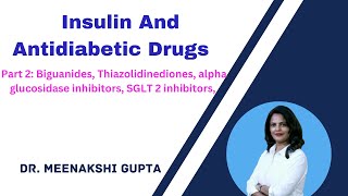 Insulin amp oral Antidiabetic Drug Biguanides Thiazolidindiones derivatives amp SGLT 2 inhibitors [upl. by Lleuqar]