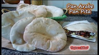 PAN ARABE PAN PITA receta súper fácil y perfecta [upl. by Anawed]