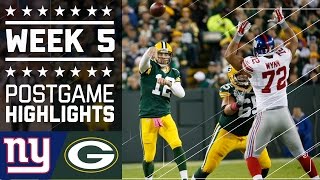 Giants vs Packers  NFL Week 5 Game Highlights [upl. by Suisyola355]