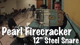 Snare Drum Sound Check  Pearl Firecracker Snare 12quotx5quot [upl. by Mcevoy526]