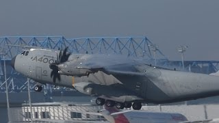 FullHD Airbus A400M takeoff amp landing at ToulouseTLSLFBO [upl. by Ariadne]