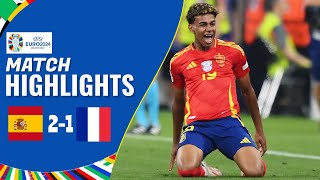 Spain vs France  21  Highlights  UEFA Euro 2024  lamine yamal vs france [upl. by Ferde]