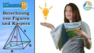 Körper und Figuren berechnen  Klasse 8 ★ Wissen [upl. by Obellia876]