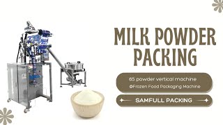 Samfull milk powder 65 vertical packaging machinemachine factory automation milk packing [upl. by Aniraad928]