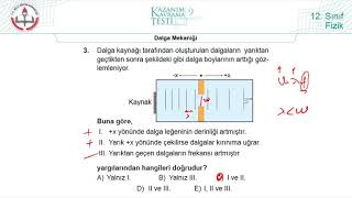 12Sınıf MEB Fizik Kazanım Kavrama Testi9 Dalga Mekaniği 20182022 pdf [upl. by Ahtamat]