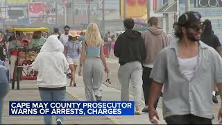 Cape May County prosecutor warns of arrests charges after chaotic holiday weekend at Jersey Shore [upl. by Eudora907]