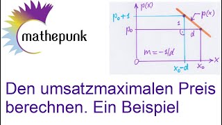 Den umsatzmaximalen Preis berechnen Ein Beispiel [upl. by Yerac]