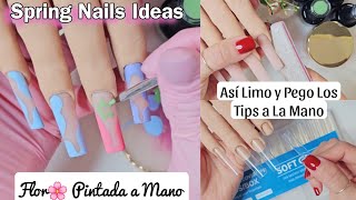 Spring Nails  Ideas De Uñas Asi Lo hago De Una Forma Fácil [upl. by Lydon]