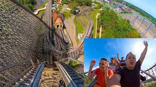 Riding El Toro Roller Coaster at Six Flags Great Adventure [upl. by Ahsiea]