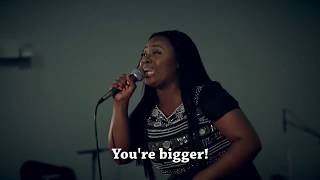 Youre Bigger  Jekalyn Carr  LIVE w lyrics [upl. by Glinys]