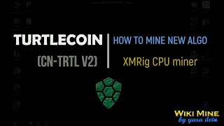 How to mine TurtleCoin cntrtl v2 XMRig CPU miner [upl. by Atiuqiram919]