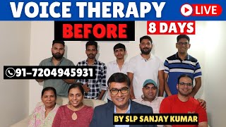 Live Pre Voice Therapy  vocal Cord Paralysis Phonatory Gap  Puberphonia  Sulcus slpsanjaykumar [upl. by Isyak13]