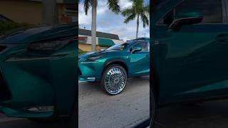 Von’s Candy Teal Lexus NX on 30’s DUB Floaters in Traffic [upl. by Stalker]