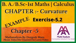 Exercise 52 Example How to Find Curvature of Curve at Any Given Point Calculus BABSc 1st year [upl. by Funch734]