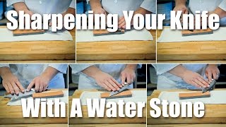 How To Sharpen Your Knife With A Water Stone [upl. by Bidle867]