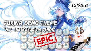 Furina Theme quotAll the Worlds a Stagequot Character Demo OST  EPIC Genshin Impact Lyre Cover 🔥 [upl. by Braeunig]