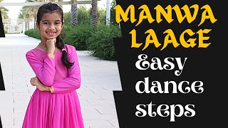 Manwa Laage Dance  Easy Dance steps  Happy new year  Anvi Shetty [upl. by Angelika]