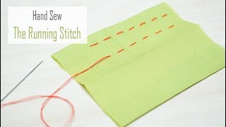 How to Sew Running Stitch  Hand Basting Tutorial  Sewing for Beginners [upl. by Werda]