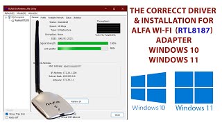 How to Install Alfa WiFi Driver in Windows 10 amp Windows 11 Correctly [upl. by Gnaw]