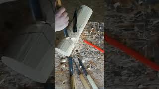 Carving a Totem pole  Cutting wood 🪓 ASMR Woodwork ⚒️ [upl. by Jar276]