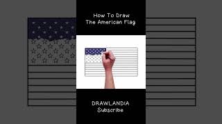 How to Draw the American Flag ❤️💙 Drawing for Kids [upl. by Grange654]