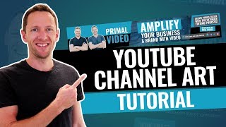 How to Make a YouTube Banner YouTube Channel Art Tutorial [upl. by Pardner]