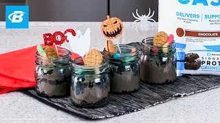 Spooky Protein Pudding Dirt Cups  Quick Recipes [upl. by Anthiathia]