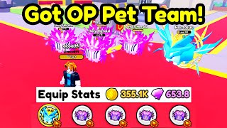 F2P Noob Beat The Game amp Got OP Pet Team In Pet Hatchers Roblox [upl. by Neelear]