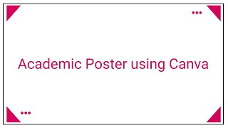 Academic Poster Canva template [upl. by Hadden944]