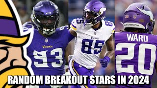 Predictions for Minnesota Vikings quotRandom Breakout Starquot in 2024 ⭐⭐⭐ [upl. by Findley]