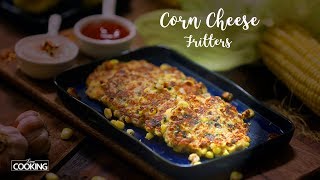 Corn Cheese Fritters  Sweetcorn Fritters Recipe [upl. by Runck]