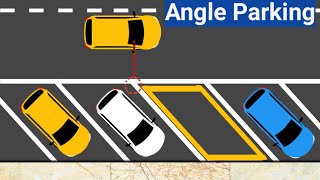 Angle ParkingHow to Park at 45 degrees Parking tips parking drivingtips carparking [upl. by Kapeed]