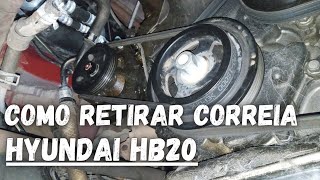 COMO RETIRAR A CORREIA DA BOMBA DE DIREÇÃO HIDRÁULICA DO HYUNDAI HB20 [upl. by O'Kelly]