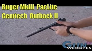 Shooting Suppressed 22 Pistol Ruger MkIII PacLite [upl. by Castle899]