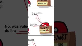 The Turkish lira cannot into values countryballs memes turkey türkiye poland kebab inflation [upl. by Haldi]