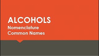 AQA ALevel Chemistry  Alcohols [upl. by Lraed]