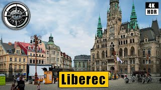 Walking tour of Liberec  Exploring the north of the Czech Republic 🇨🇿 4k HDR ASMR [upl. by Readus]