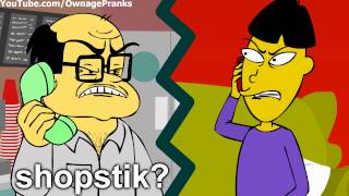 Angry Asian Restaurant Prank Call ANIMATED Ownage Pranks [upl. by Ettennor]