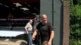 Bas Rutten gets ambushed by Alistair Overeem [upl. by Ruenhs]