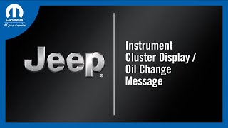 Instrument Cluster Display  Change Oil Message  How To  2024 Jeep Compass [upl. by Shaner]