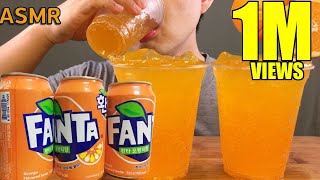 ASMR FANTA DRINKING SOUNDS ORANGE ICE CUPNO TALKING REAL SOUNDS환타 오렌지맛 얼음컵 음료수 먹방 원샷ファンタを飲んでいます [upl. by Kelam21]