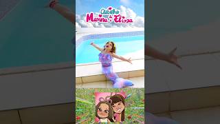 Marina e Elisa em uma História Engraçada da Menina Sereia infantil crianças shorts [upl. by Uta]