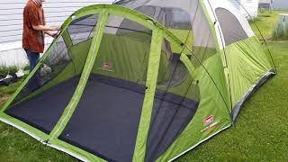 Coleman Evanston 6 Person Tent Review Setup [upl. by Namilus]