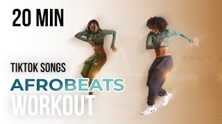 AFROBEAT DANCE WORKOUT  PART 4  TikTok Songs  BURN UP TO 500 CALORIES [upl. by Nivlac]