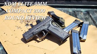 XDM Elite 9mm 2000 Round Review with Tier1 Axis Slim Holster [upl. by Gibbons376]