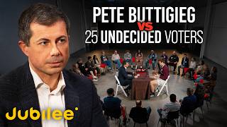 1 Politician vs 25 Undecided Voters Feat Pete Buttigieg  Surrounded [upl. by Acirrej]